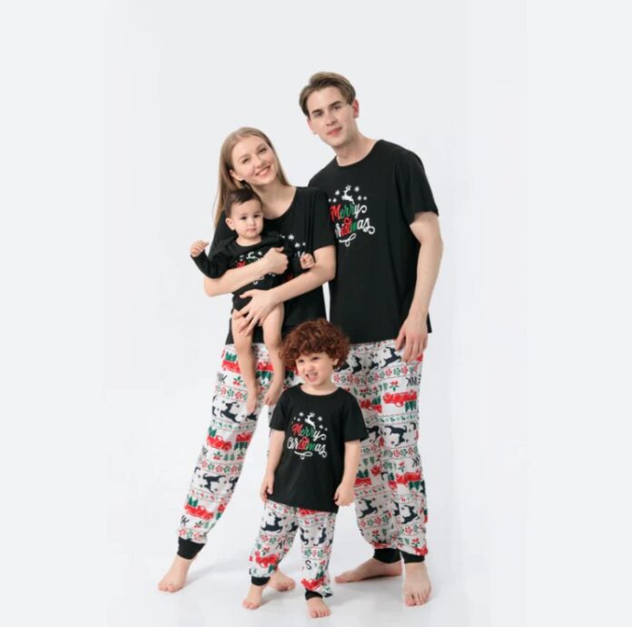 matching Christmas pyjamas